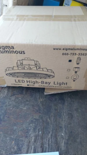 Sigma Luminous Led High Bay Light 100w 4000k Black 100-277v New — photo 9