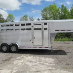 2023 Adams Trailers 16′ Gooseneck Aluminum Stock Trailer