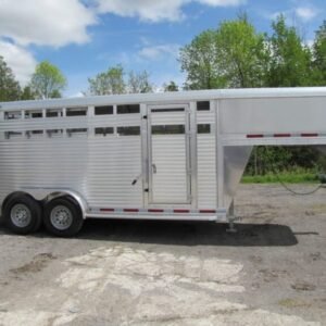 2023 Adams Trailers 16′ Gooseneck Aluminum Stock Trailer