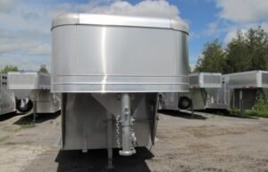 2023 Adams Trailers 16′ Gooseneck Aluminum Stock Trailer — photo 2
