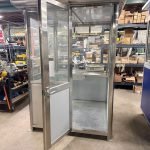 5×5 Stainless Steel Guard Shack, Swing Door, Table, Legs, Light — photo 3
