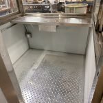 5×5 Stainless Steel Guard Shack, Swing Door, Table, Legs, Light — photo 4