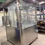 5×5 Stainless Steel Guard Shack, Swing Door, Table, Legs, Light — photo 6