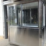 4 x 6 Stainless Steel Guard Shack, Single Swing Door on 4 feet side, Plain Jane — photo 2