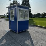 5×5 Economy Color Steel Guard Shack, Blue, Plain Jane — photo 3