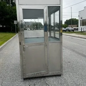4×5 Stainless Steel Guard Shack, Swing Door, With Legs