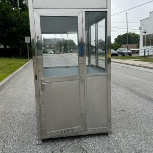 4×5 Stainless Steel Guard Shack, Swing Door, With Legs