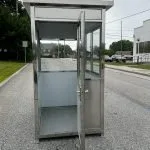 4×5 Stainless Steel Guard Shack, Swing Door, With Legs — photo 2