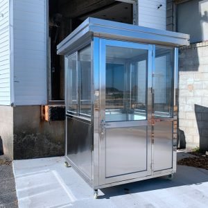 5×5 Stainless Steel Guard Shack, Swing Door
