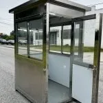 4×5 Stainless Steel Guard Shack, Swing Door, With Legs — photo 3