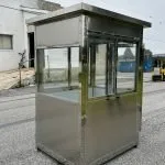 4×5 Stainless Steel Guard Shack, Swing Door, With Legs — photo 5