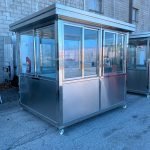 6.5 x 6.5 Stainless Steel Guard Shack, Sliding Door, Plain Jane — photo 17