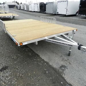 Cargo Pro 8 x 14 Aluminum (3) Place ATV Trailer – Aluminum Ramps