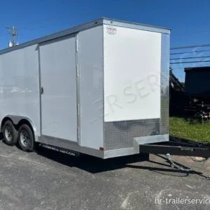 Covered Wagon 8.5 x 16 Enclosed Car Trailer – Spare Tire