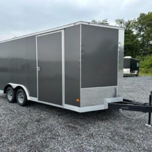 Covered Wagon 8.5 x 18 Enclosed Car Trailer – Ramp Door