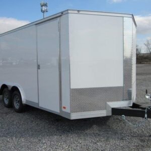 Covered Wagon 8.5’x16′ Enclosed Car Trailer — Ramp Door