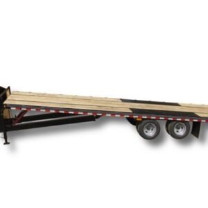 Deluxe 25,000 GVWR Flatbed Tilt Gooseneck Trailer – Two 12K
