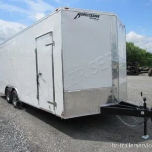 Homesteader 8.5 x 20 V-Nose Enclosed Car Hauler – 6″ Added Height