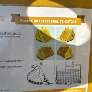 Cat 345 Excavator 72 Inch Skeleton Tooth Bucket Rock Caterpillar 110 100 Mm Pin — photo 10