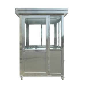 5×5 Stainless Steel Guard Shack, Swing Door, Plain Jane