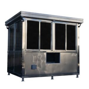 6.5′ x 8′ Stainless Steel Ticket Booth and Concession Building, Side Opening
