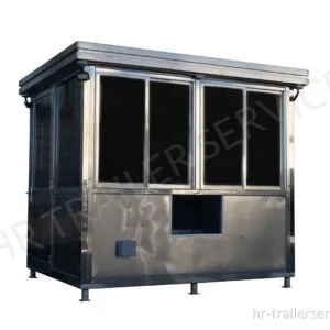 6.5′ x 8′ Stainless Steel Ticket Booth and Concession Building, Side Opening
