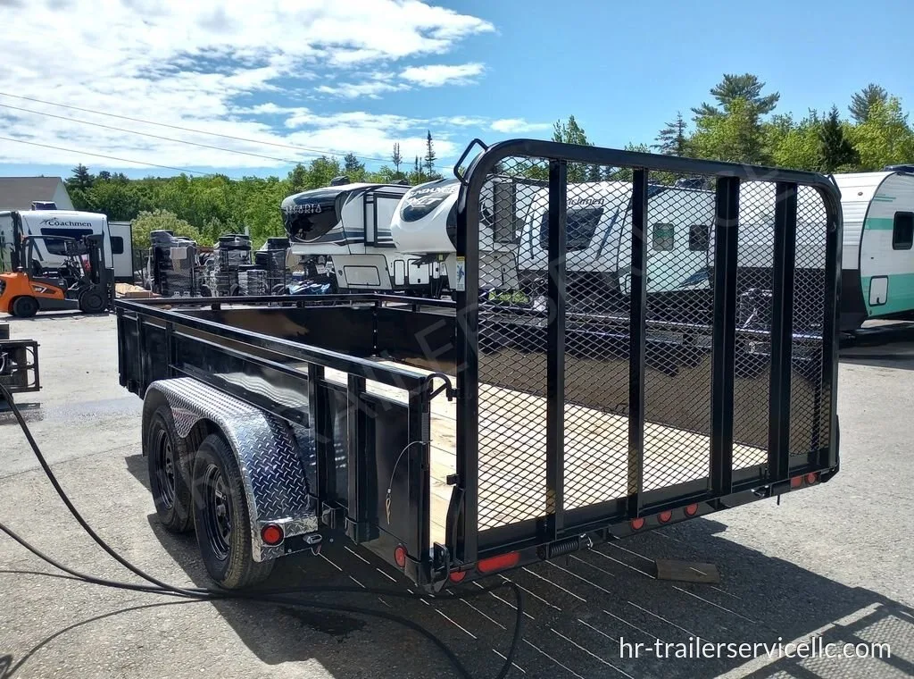 2024 PJ Trailers 7×14 7K Powder Coated Open Utility w/Rear Ramp Gate & Solid Metal Side Walls — photo 2