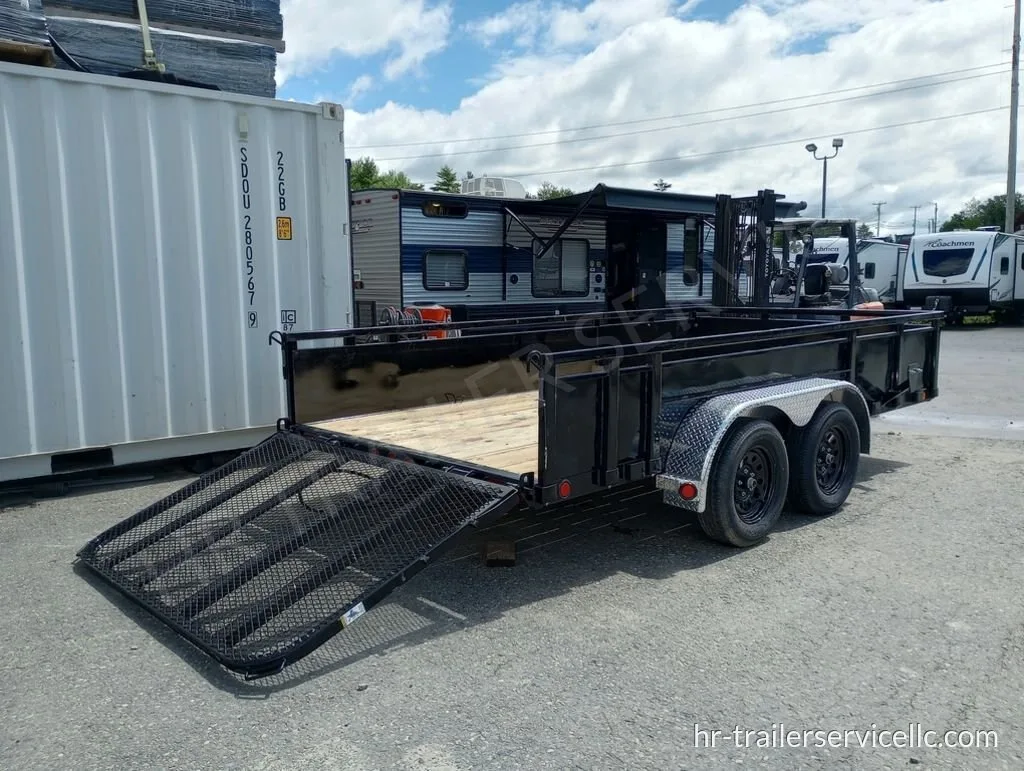 2024 PJ Trailers 7×14 7K Powder Coated Open Utility w/Rear Ramp Gate & Solid Metal Side Walls — photo 10
