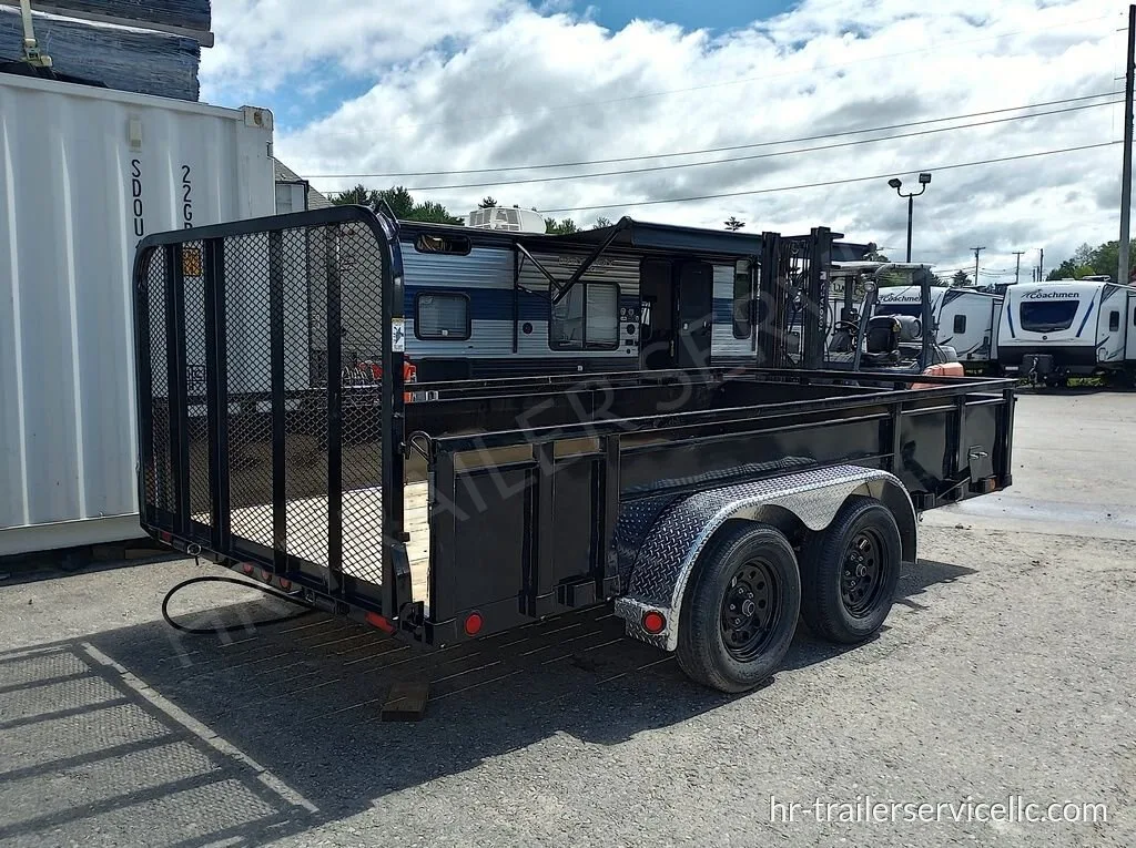 2024 PJ Trailers 7×14 7K Powder Coated Open Utility w/Rear Ramp Gate & Solid Metal Side Walls — photo 11
