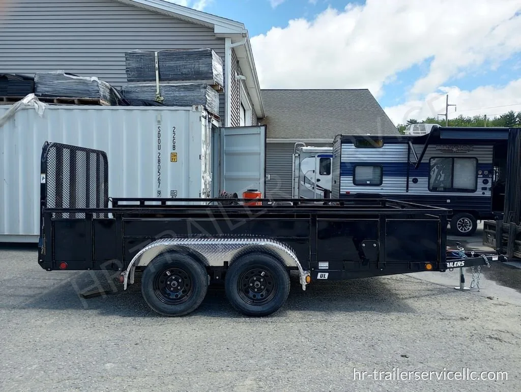 2024 PJ Trailers 7×14 7K Powder Coated Open Utility w/Rear Ramp Gate & Solid Metal Side Walls — photo 9