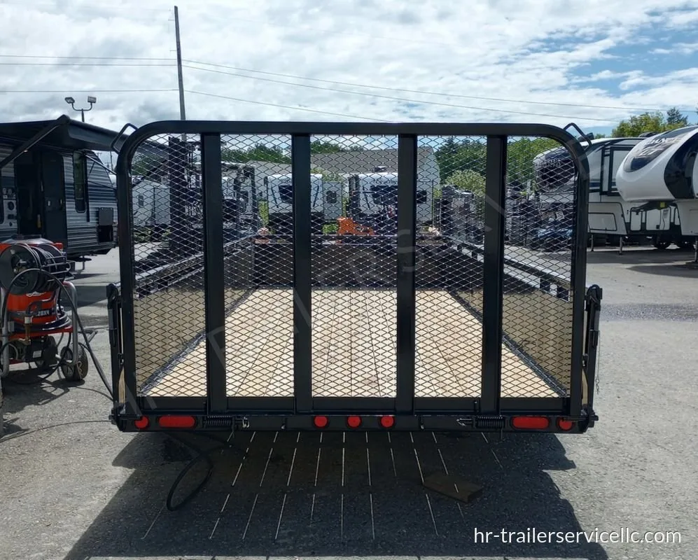 2024 PJ Trailers 7×14 7K Powder Coated Open Utility w/Rear Ramp Gate & Solid Metal Side Walls — photo 12
