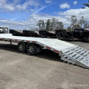 2024 Alum Line Trailers 8.5×24 13K Aluminum Gooseneck w/Flip-Over Ramps