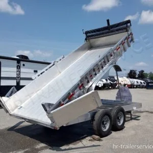 2025 Mission Trailers 7×16 14K Aluminum Hydraulic Dump w/Ramps, HD D-Rings, Barn Doors & Tarp Kit